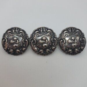 Antique Art Nouveau Sterling Cherubs Brooch